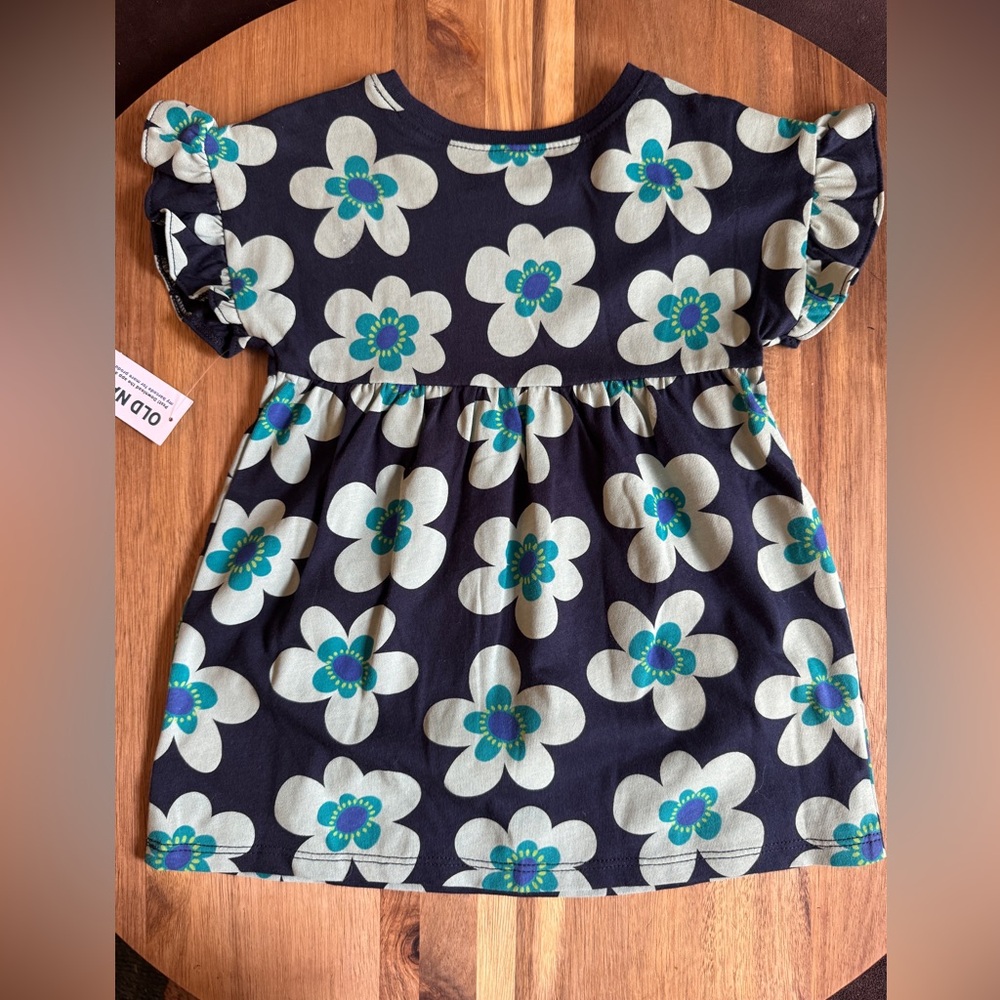 Old Navy Floral Ruffle Tee Shirt Dress